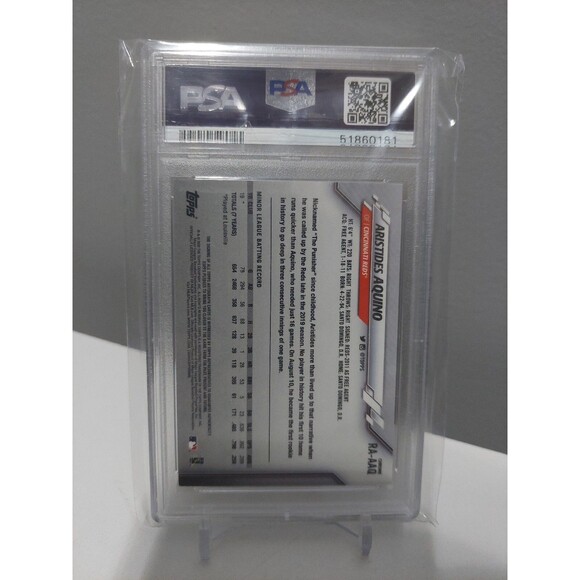 ARISTIDES AQUINO 2020 Topps Chrome RC Rookie Auto Autograph #RAAAQ PSA 9 MINT - Picture 2 of 2
